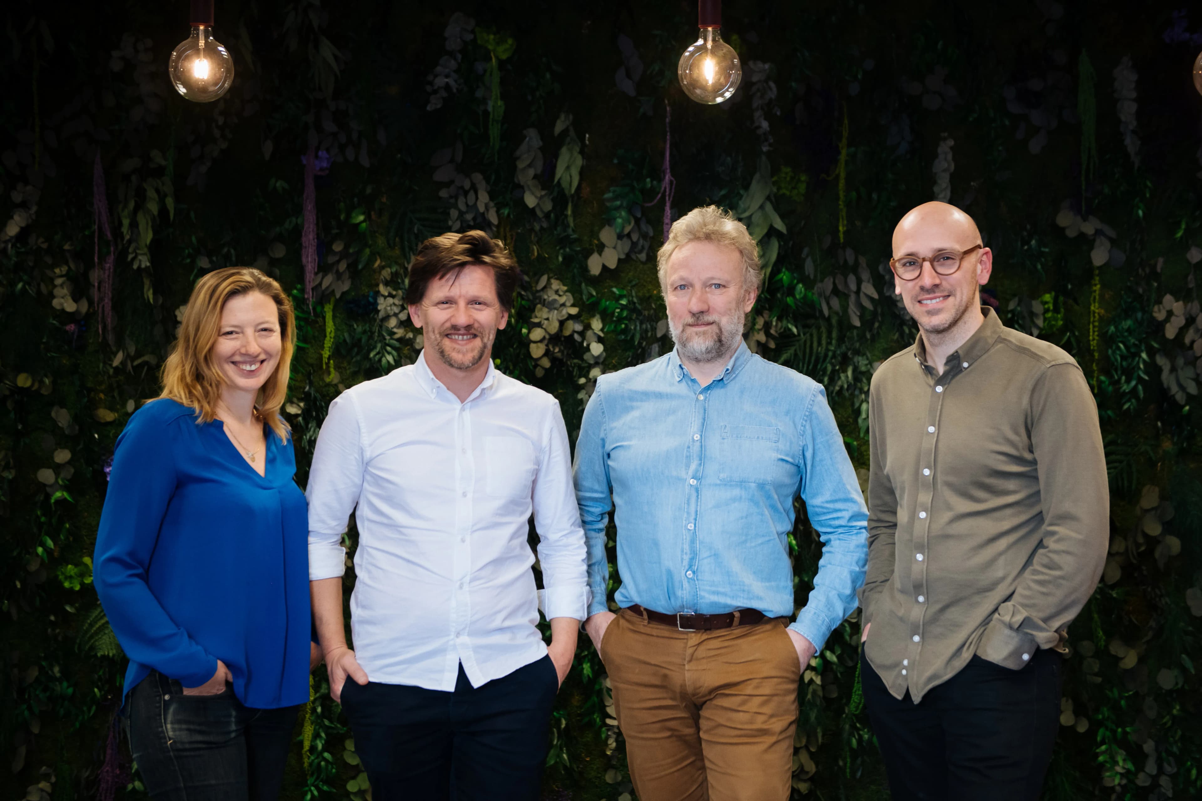 Céline, et les trois autres directeurs d'Octopus Energy France. Dans l'ordre : Lancelot, Vincent et Joanny.