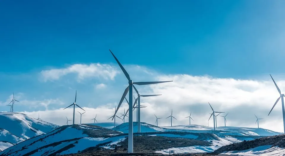 éoliennes en hiver