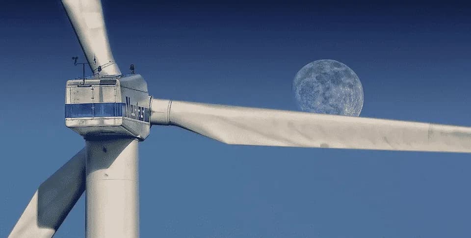 Eolienne en gros plan